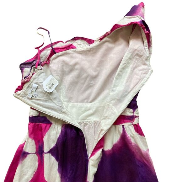 Busayo Collective Tie Dye One Shoulder Maxi Dress L  Tiered Ruffled Party Summer - Picture 11 of 12